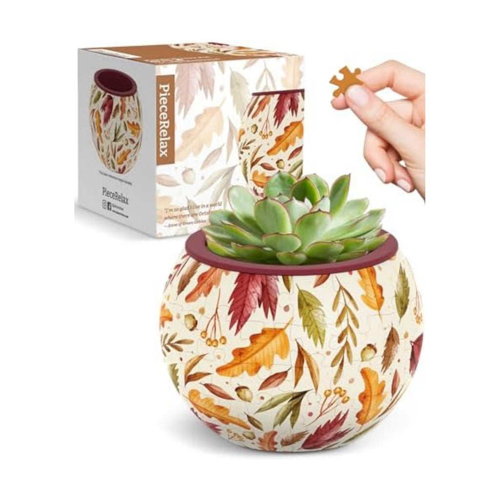 PieceRelax Unique 3D Puzzle Planter - 80 Plastic Pieces [K1108]