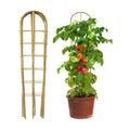5 Pack 4 Feet U-Shape Bamboo Trellis, Natural Bamboo Trellis for Climbing Plants, Vegetables, Cucumber, Tomato, Outdoor
