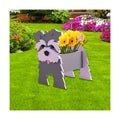 Gray Schnauzers Dog Planter Pots, Animal Shaped Flower Pot | Cute Plant Gift for Women and Pet Lovers, Indoor Outdoor