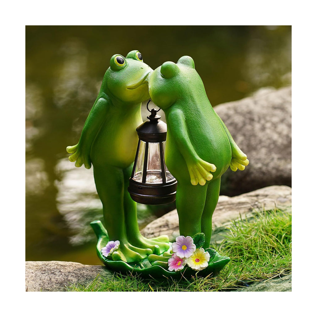 Solar Frogs Statue for Garden Mother's Day Decorations Solar Lantern LED Yard Decorations for Porch Patio,Yard,Lawn