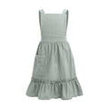 ODIZLI Frill Apron for Women Cotton Cross Back Vintage Ruffle Apron for Garden Cooking Aprons