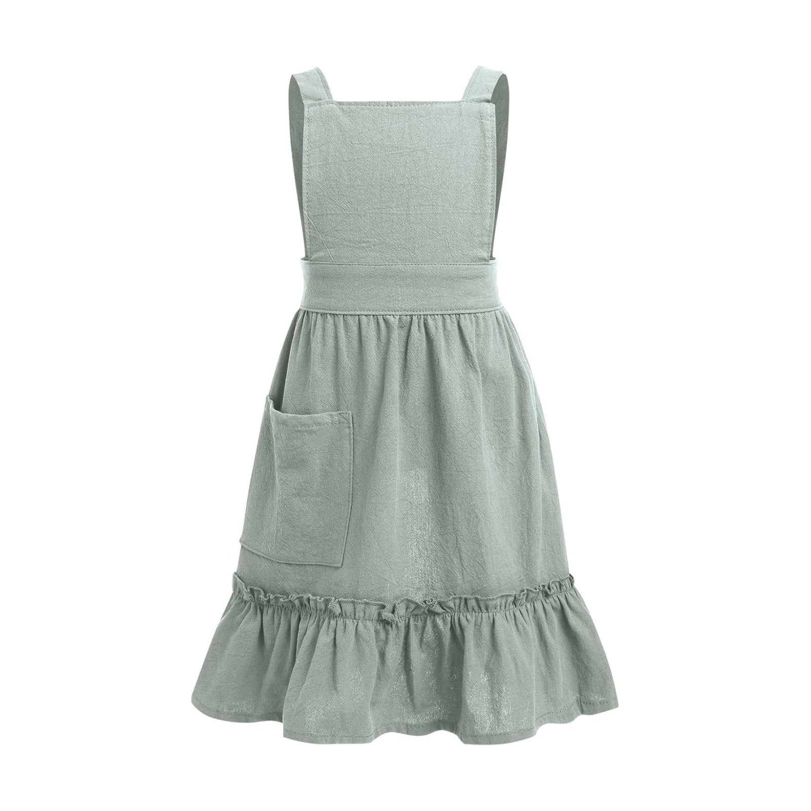 ODIZLI Frill Apron for Women Cotton Cross Back Vintage Ruffle Apron for Garden Cooking Aprons