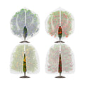 OZMI 4 Pack Bird Netting for Garden Protection with Zipper & Drawstring, 2.3FT x 3.4FT Reusable Mosquito Net Plant