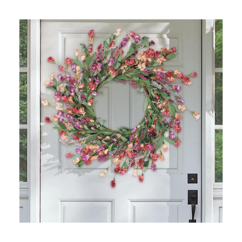 Artgar Front Door Wreath 24 Inch Spring/Summer Wreaths for Front Door
