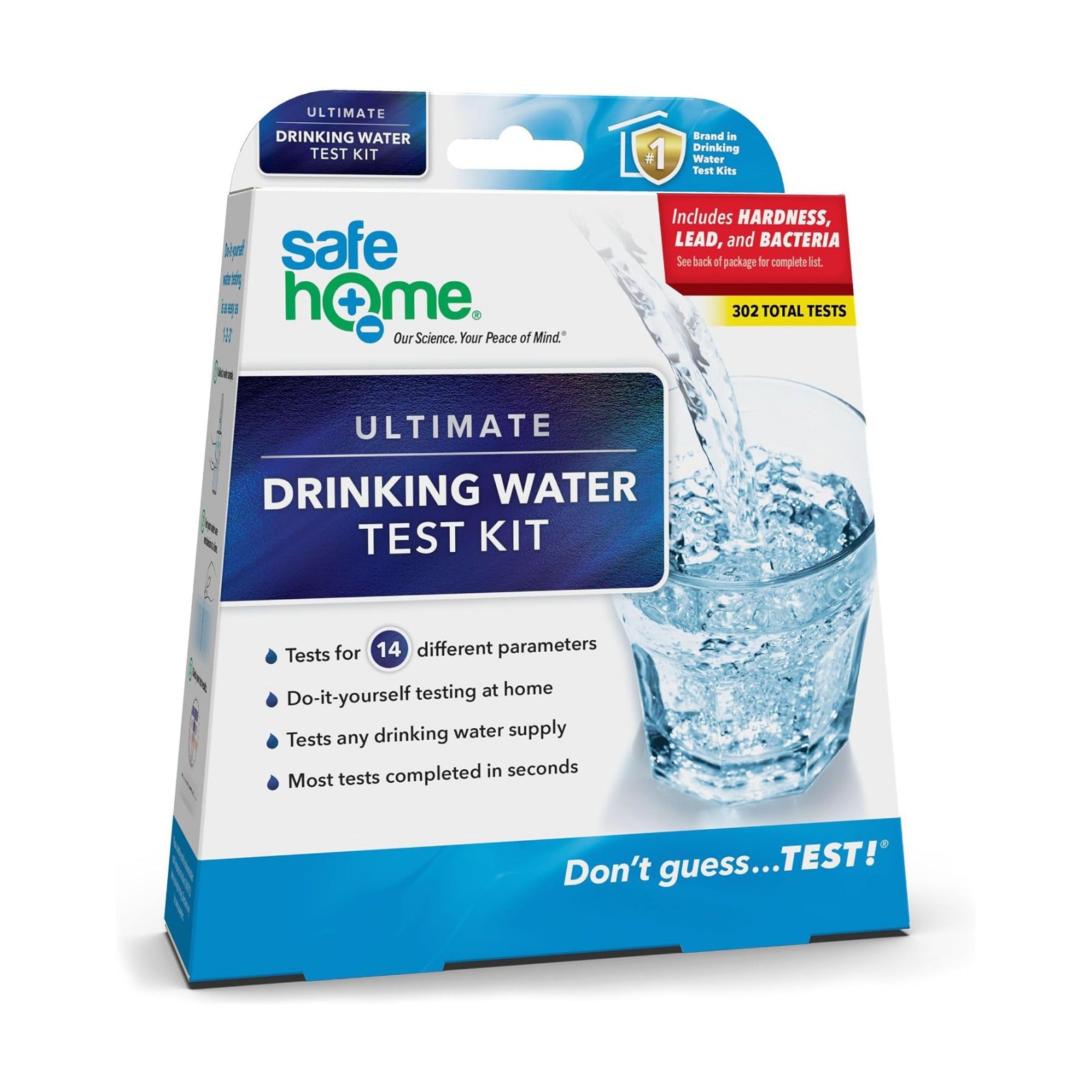 Safe Home® 14-in-1 DIY Ultimate Drinking Water Test Kit – Includes The Selling Lead & Bacteria Test Kits + 12
