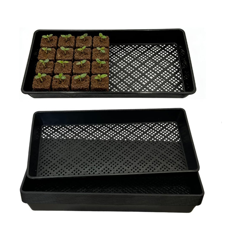 1020 Mesh Tray Soil Blocking Tray 1020 Trays Seedling Starter Trays 10 Pack Black 10x21 Inches for Microgreens