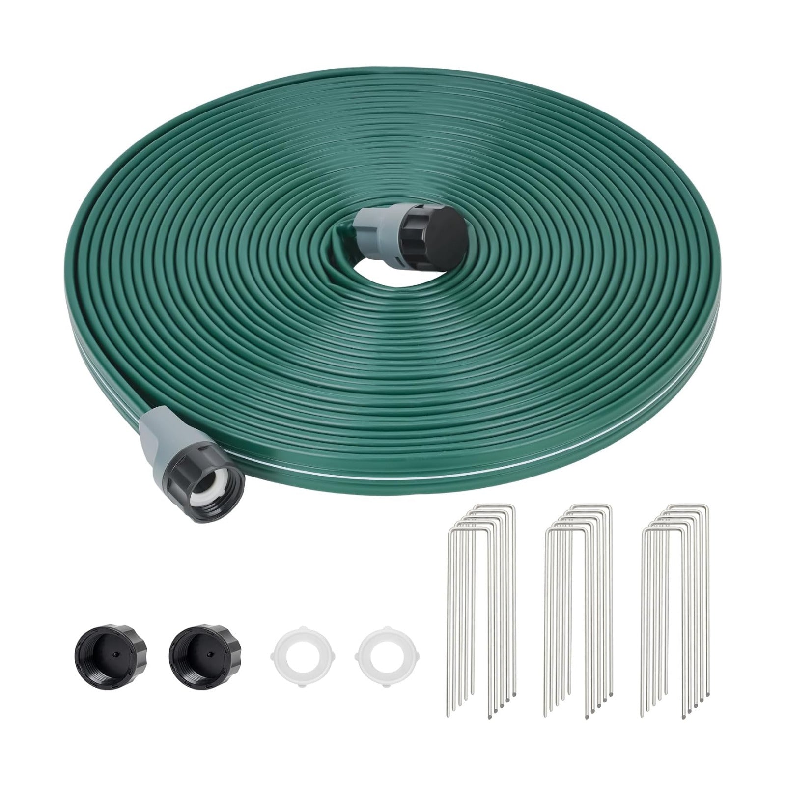 Sprinkler Soaker Hose 50ft for Garden Lawn, Watering Pipe with Holes, High-Efficiency Water-Saving Garden Irrigation