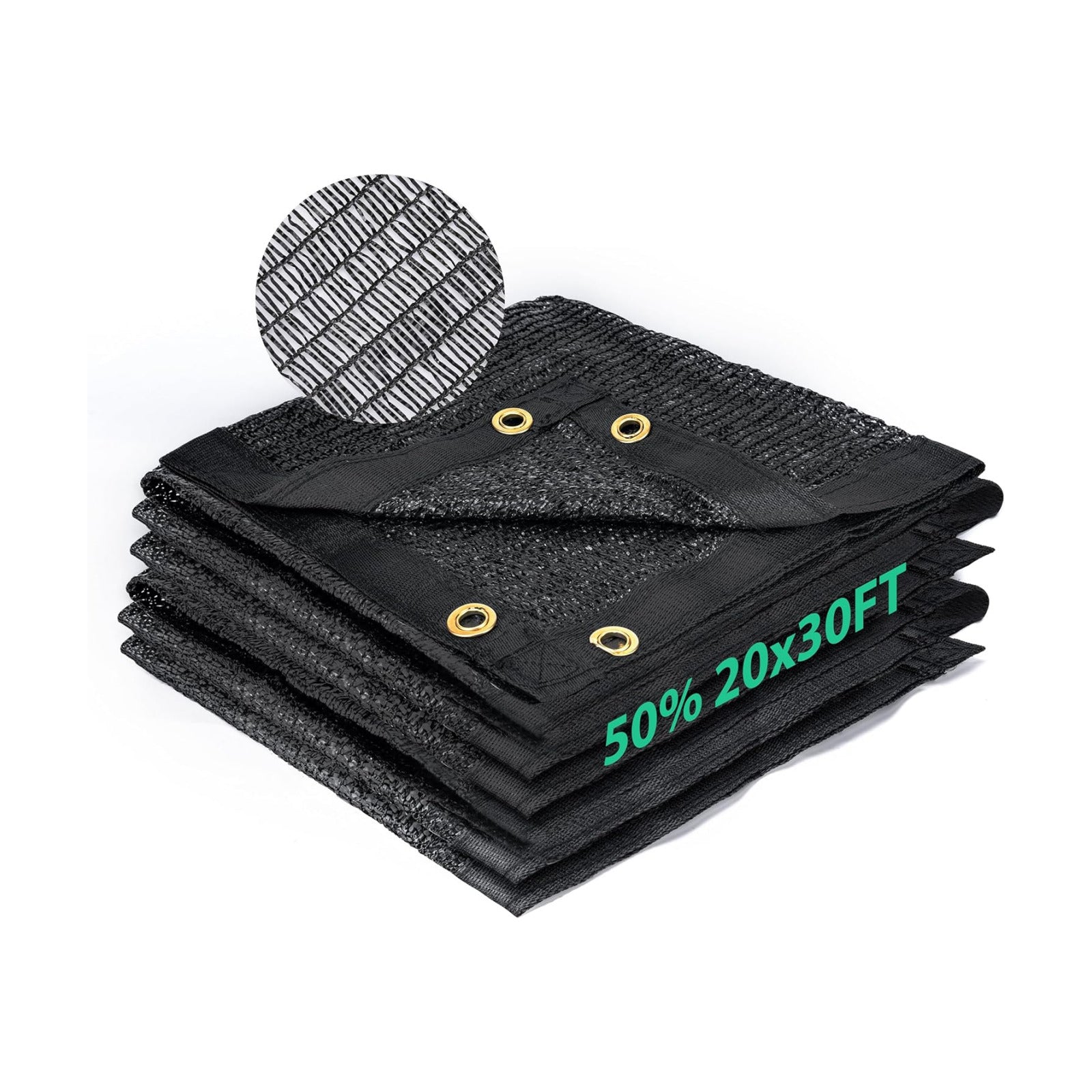Kesfitt 50% Shade Cloth 20x30 ft, Breathable HDPE Mesh Sun Shade Tarp for Garden & Greenhouse, UV Resistant Outdoor