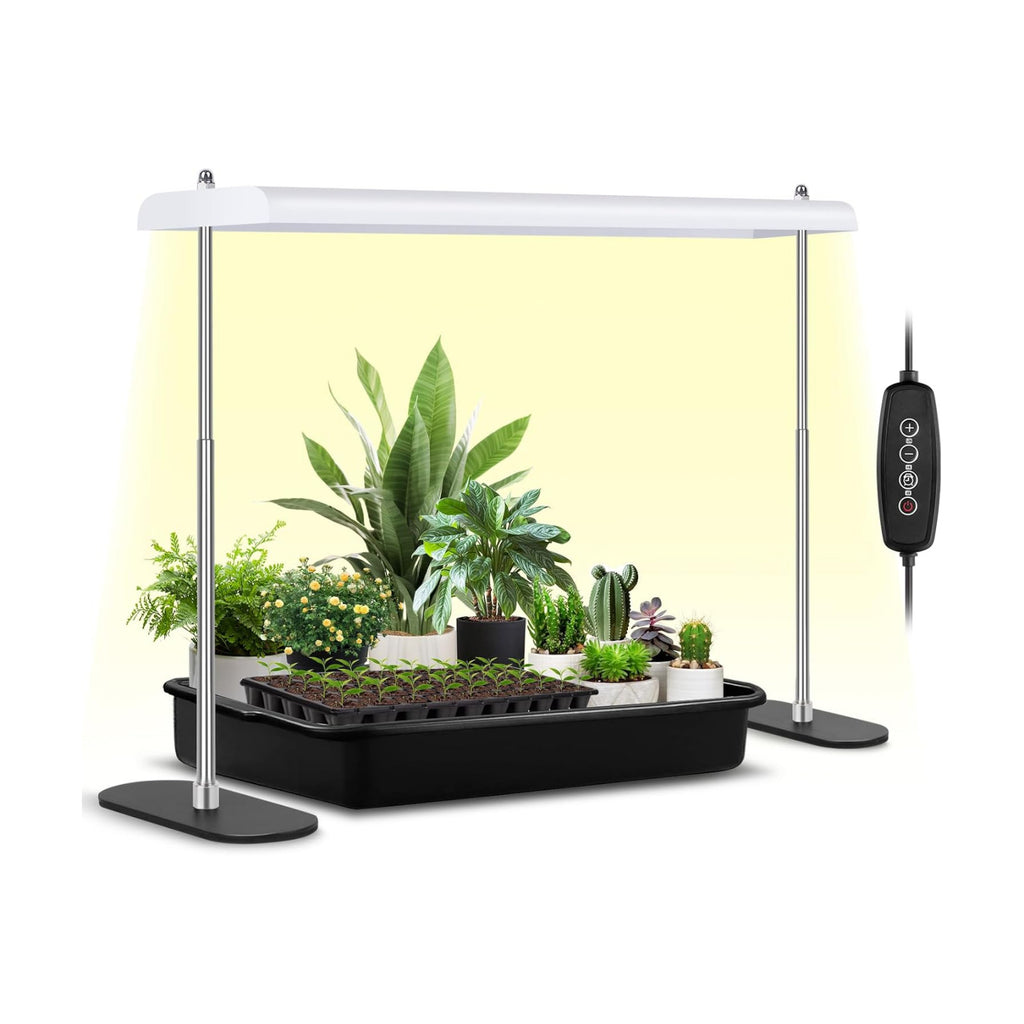 FOXGARDEN Grow Light Stand, Advanced LED Plant Growth Lighting with 4/8/12H Timer, 6 Dimming Options, and Adjustable