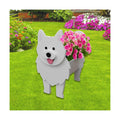 Samoan Dog Planter Pots, Animal Shaped Flower Pot | Cute Plant Gift for Women and Pet Lovers, Indoor Outdoor Garden