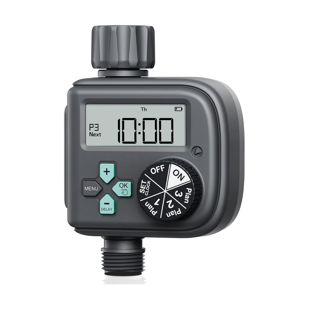 RAINPOINT Sprinkler Timer with 3 Independent Programs, Hose Timer with Rain Delay/Manual/Automatic Irrigation System