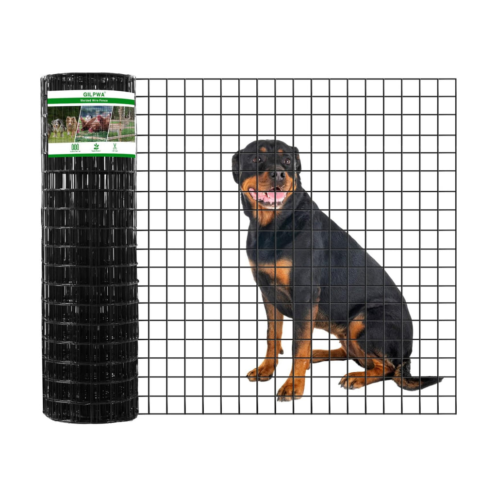 GILPWA Wire Fence, 36 in(H) X 50 ft(L) PVC Coated Welded Wire Fencing 2" X 2" 16GA Garden Border Vinyl Metal Chicken