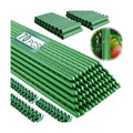 Fabulas Garden Stakes 16 Inch 70 Pack, Diy 4ft 5ft 6ft 7ft 8ft Tomato Stakes Plastic Coated Metal Plant Sticks Stakes