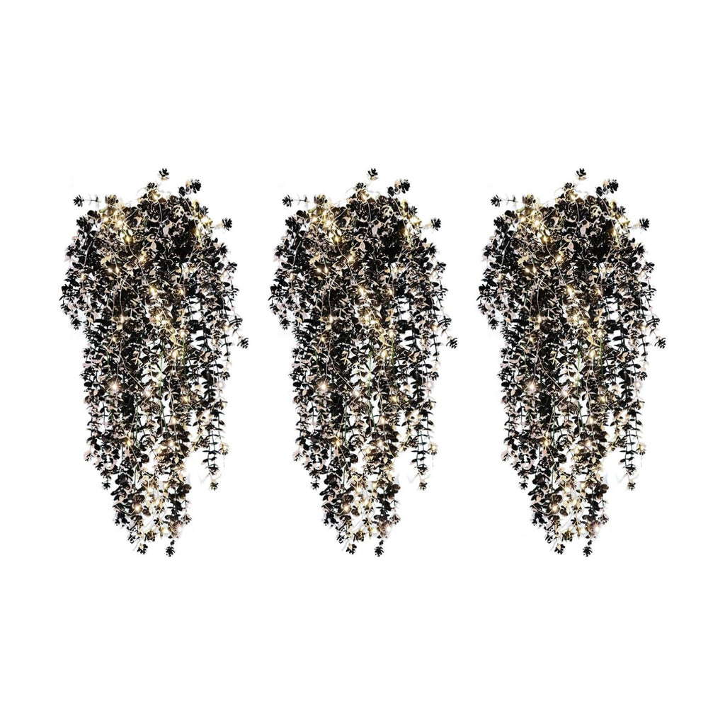 RECUTMS Black Hanging Fake Plants Artficial Vines Hanging Light Black Decor