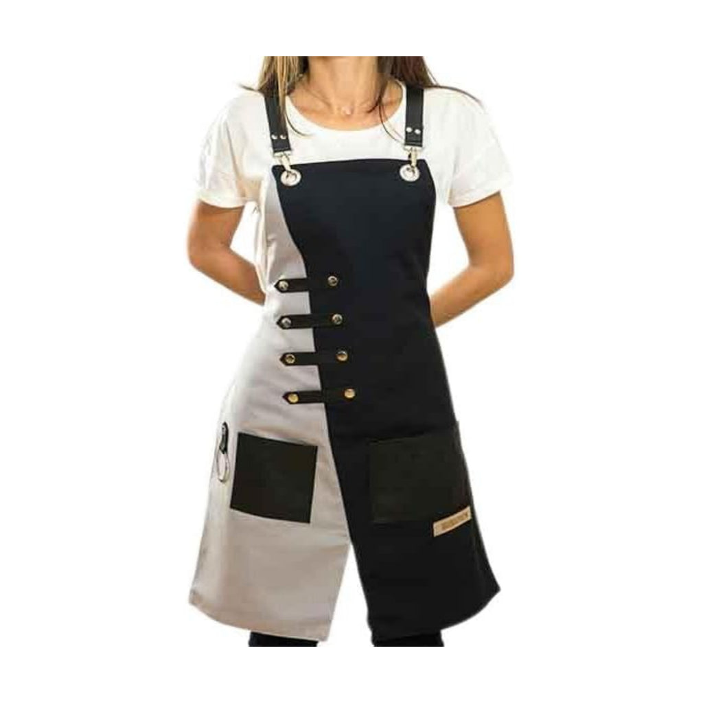 Apron for Women and Men Waterproof Canvas Extra Pocket for Chef Barista Gardening BBQ Grilling Crossback Unisex