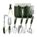 Gardening Tools Set of 9 Heavy Duty Garden Tools with Non-Slip Rubber Grip with Large Garden Bag for Tools Durable Hand