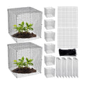 Zubebe 8 Pack Small Wire Plant Protectors Square Plant Protectors from Animals Mesh Cage Chicken Wire Cloche for Shrubs