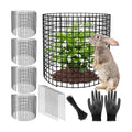 5 Pack Plant Protectors from Animals, 13x12" Plant Cages for Outdoor Plants | Wire Plant Protector, Thick Metal