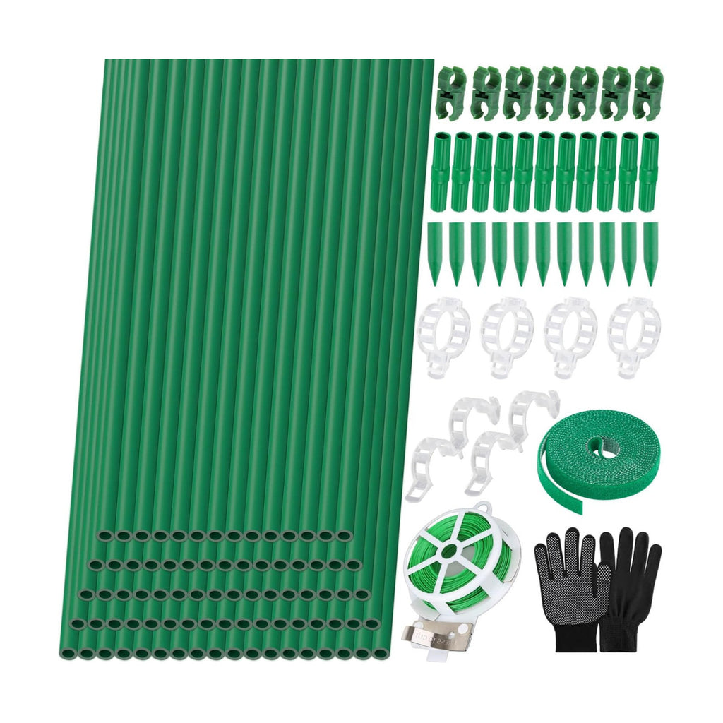 Lezmarket 80 Pack Garden Stakes(16" Each), Plant Support Stakes, DIY 4ft 5ft 6ft 7ft Sturdy Fiberglass Plant Sticks