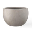 Kante Accent Round Bowl Weathered Concrete Planter 14.8" Dia, Outdoor | Rubber Plug for Indoor, Drainage for Garden