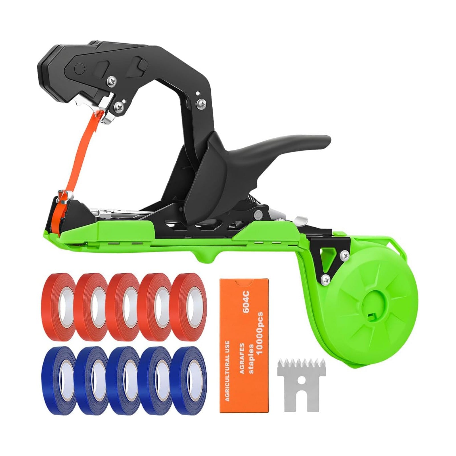 Easy & Fast Plant Tying Machine for Tomatoes, Grapes, Cucumbers - Professional Tying Tool Saves Labor with Spare Tapes
