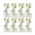 Nuogo 24 Pcs Plastic Cylinder Vases for Centerpieces 4''/6''/8'' Modern