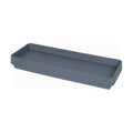 VUWEZ 6 Pack Rectangular Plastic Plant Tray Saucer, Gray, 6.5 X 13 Inch, Indoor/Outdoor, High Load Bearing, Water Resistant