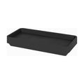 Vuwez Plant Saucer Tray, Heavy Sturdy Long Narrow Plastic Plant Saucers Drainage Trays for Indoors No Holes, Plant Drip Trays for Pots Base, Seed Starter Growing Tray (6.5 X 13 inch, Black)