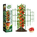 Halatool 4 Pack Tomato Cages for Garden, Up to 48in (4FT) Trellis | Adjustable Garden Stakes Tomatoe Trellis for Pots