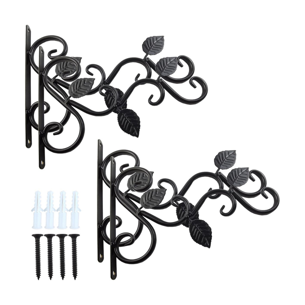 TIHOOD 4PCS Plants Hangers Outdoor Indoor Decor, Wall Hooks for Hanging Plant Bracket, Plant Hooks for Bird Feeder
