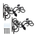 TIHOOD 4PCS Plants Hangers Outdoor Indoor Decor, Wall Hooks for Hanging Plant Bracket, Plant Hooks for Bird Feeder