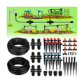 Drip Irrigation System, 40FT 1/2" Mainline & 100FT 1/4" Tubing, with Adjustable Drip Emitters Misting Sprinkler