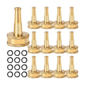 JaGely 12 Pack Brass Hose Nozzle for Garden, Jet Sweeper Nozzles Solid Brass 2" Jet Nozzle for Car Wash, Extra12 Garden