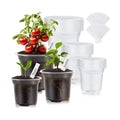 30 Pack Clear Nursery Plant Pots, 3.5/4/5 In with Drainage Holes, 20 Labels
