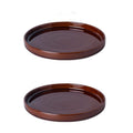 Ceramic Plant Saucer 5 Inch, 2 Pack Round Plant Saucers for Indoors/Outdoors, Flower Pot Saucers for Holding Water