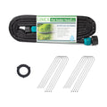 LINEX Garden Flat Soaker Hose 1/2" x 25 ft with Stake for Garden Beds Drip Sprinkler Hoses Heavy Duty Save Water 80%