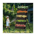 5-Tier Vertical Garden Planter,4.4Ft Planter Box with 5 Container Boxes | Raised Herb Planter Box for Patio Deck