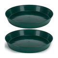 Saucers 18 Inch (16.3 Inch Base), Hunter Green Case of 2 | Hunter Green Colored Polypropylene, Heavy Duty