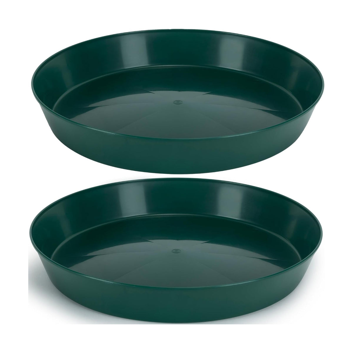 Saucers 18 Inch (16.3 Inch Base), Hunter Green Case of 2 | Hunter Green Colored Polypropylene, Heavy Duty