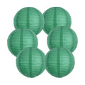 BEISHIDA 12 Inch Green Paper Lanterns 6 Packs Hanging Round Chinese Lantern