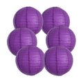 BEISHIDA 12 Inch Purple Paper Lanterns 6Packs Hanging Round Chinese Lantern
