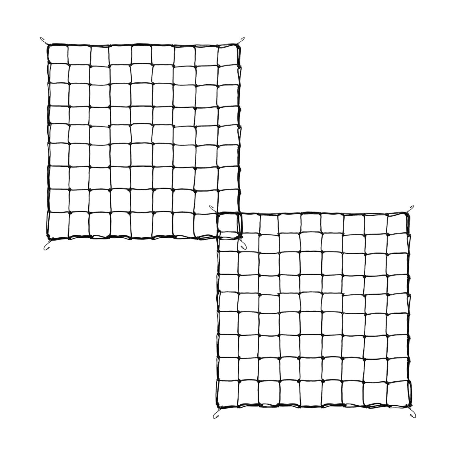 2 Pack 5x5 ft Elastic Trellis Netting for Grow Tent, Heavy Duty Plant Support Net with Steel Hooks and 100 Zip Ties