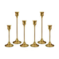 NLBTW Brass Gold Candlestick Holders, Metal Taper Candle Holder, Set of 6