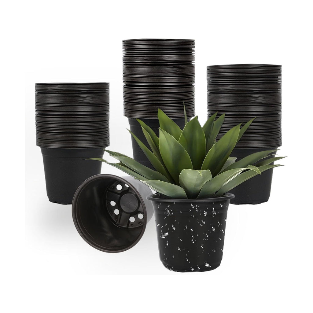 100 Packs Nursery Pots,3 Inches Plastic Nursery Pots for Plants with Drainage Holes, Seed Starting Garden Pots of Flower Plant Container for Succulents, Cuttings, Transplanting (100, 3 Inch)
