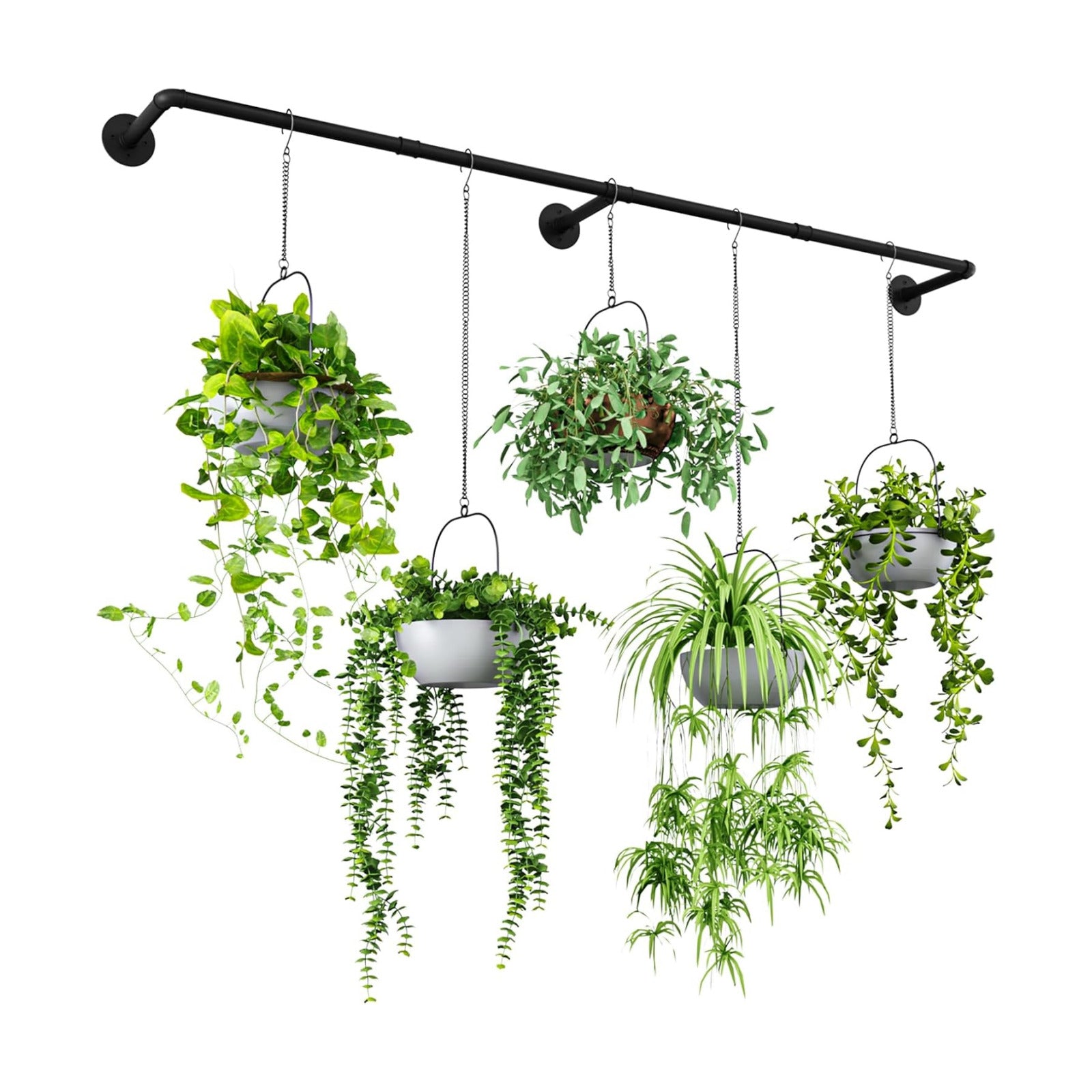 Bamworld Plant Hanger Indoor 70in Hanging Planters Rod Hanging Plant Holder | for Window Plant Shelves Metal Rod，Pots