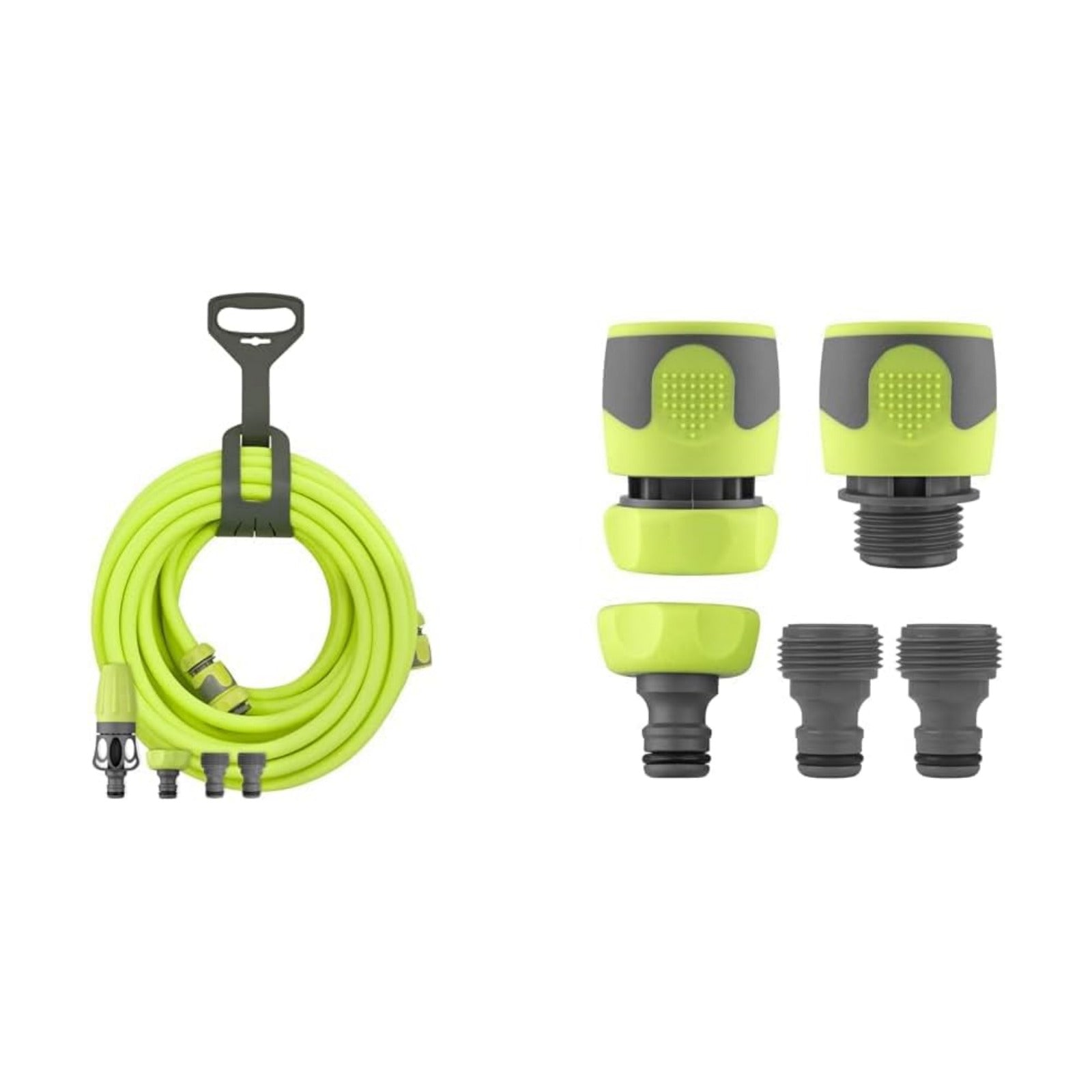 Flexzilla Garden Hose Kit with Quick Connect Attachments - HFZG12050QN & HFZGAK14 Garden Hose Quick-Connect Fittings