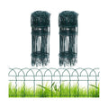 PROWORX Green Small Garden Fence Border Curve Wire Fencing 14”x40’(2 Rolls) | 2 Pack Metal Folding Decorative Flower