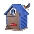 Kingsyard Recycled Plastic Bird House for Outdoors - Weatherproof Nesting Box with Clear View Panel & Predator Guard