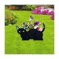 Black Cat Planter Pots, Animal Shaped Flower Pot | Cute Plant Gift for Women and Pet Lovers, Indoor Outdoor Garden Home