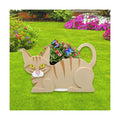 Yellow Cat Planter Pots, Animal Shaped Flower Pot | Cute Plant Gift for Women and Pet Lovers, Indoor Outdoor Garden